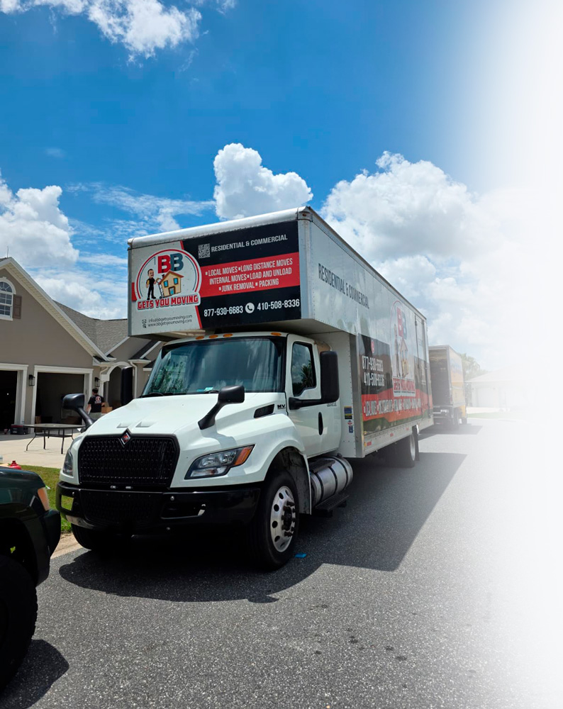 Brandi Bradshaw moving truck prepared for a long-distance residential move