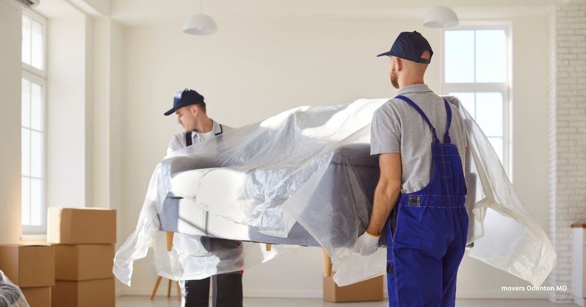 Movers Odenton MD Wrapped furniture prepared by an Odenton moving company